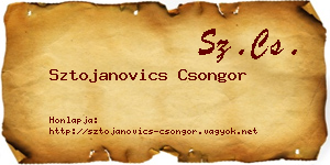 Sztojanovics Csongor névjegykártya